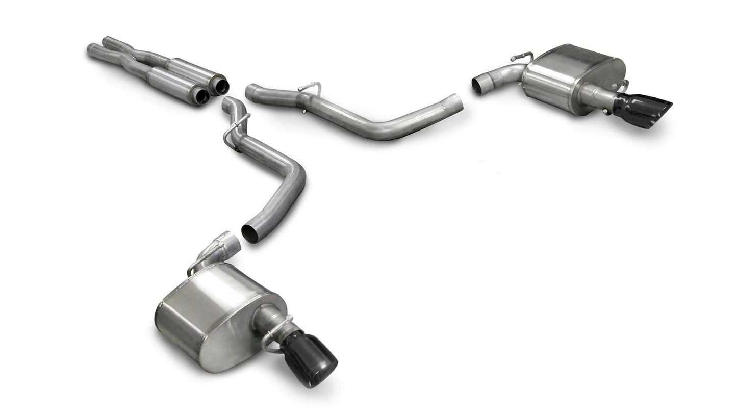 Corsa Xtreme Cat-Back Exhaust, Black Tips 2006-2010 Charger 6.1L