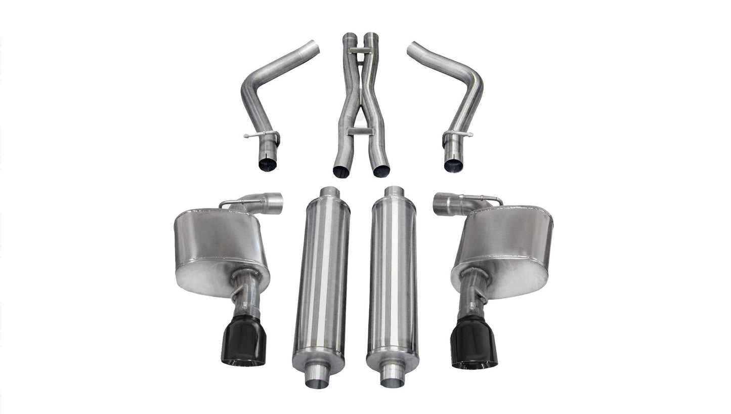 Corsa Xtreme Cat-Back Exhaust, Black Tips 2012-2014 Charger 392/6.4L