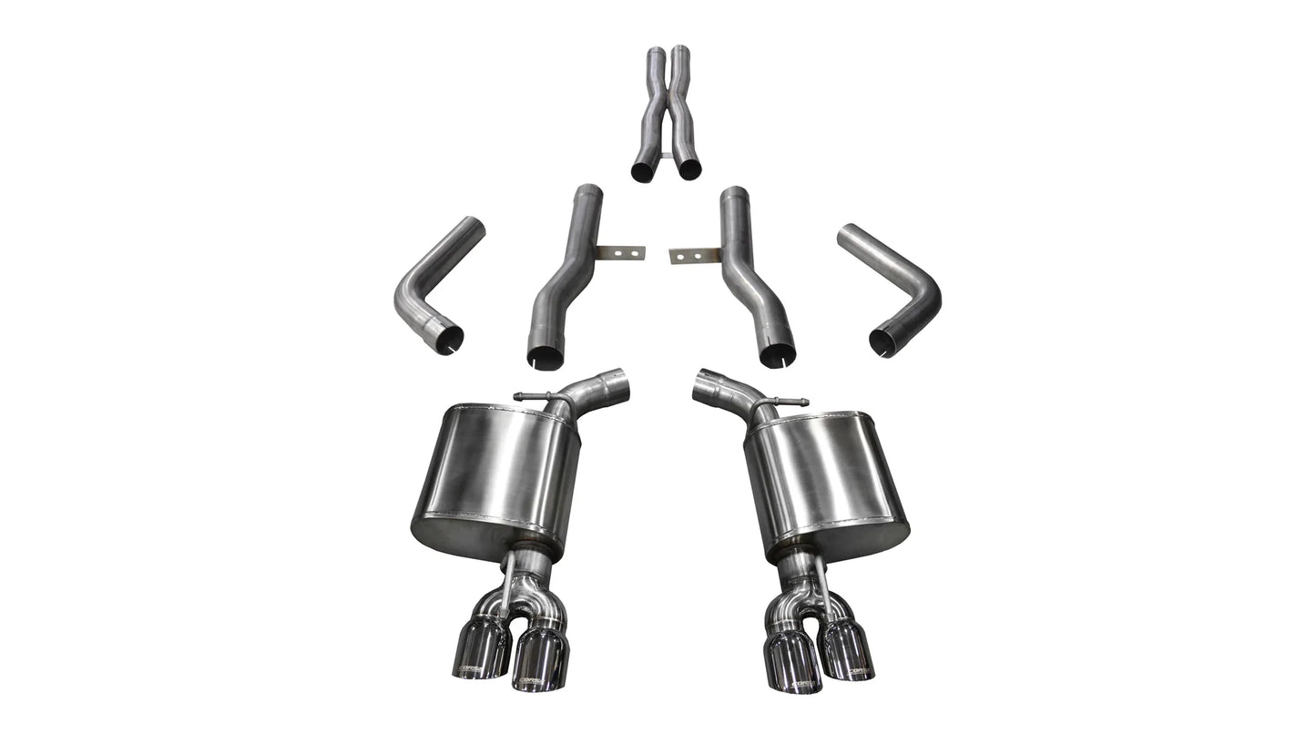 Corsa Xtreme Cat-Back Exhaust, Polished Dual Tips 2015-2023 Challenger 6.2L/392/6.4L