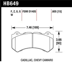 Hawk DTC-60 Front Brake Pad 2015-2023 Challenger/Charger/Grand Cherokee 392/6.4L