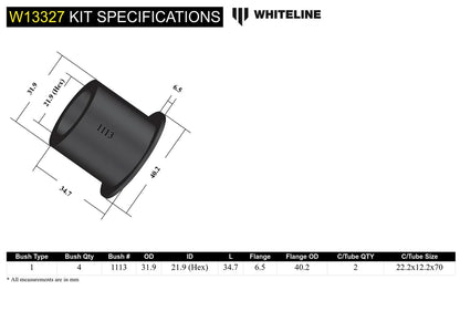 Whiteline Bumpsteer Correction Kit 2005-2023 Challenger/Charger