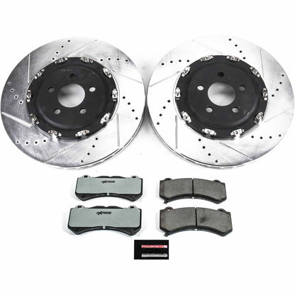 PowerStop Front Brake Rotor+Pad Kit 2015-2020 Challenger/Charger (6-Piston)