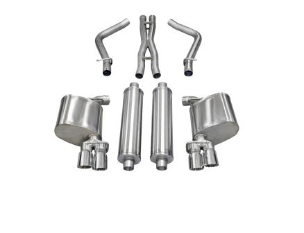 Corsa Sport Cat-Back Exhaust, Polished Tips 2011-2014 Charger 5.7L