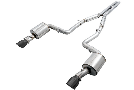 AWE Touring Cat-Back Exhaust, Black Tips 2017-2023 Charger 5.7L