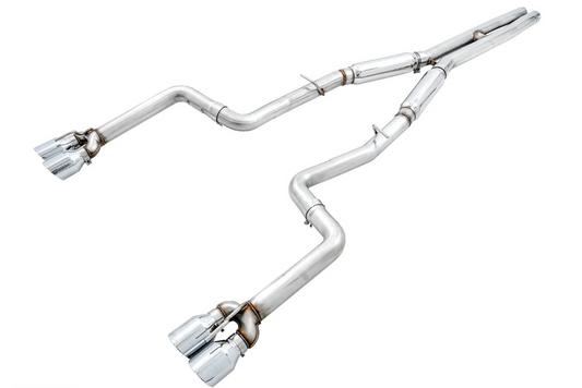 AWE Track Cat-Back Exhaust, Chrome Tips 2017-2023 Challenger 5.7L
