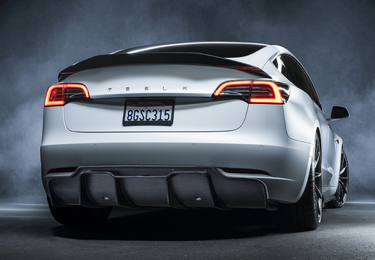 Vorsteiner Volta Rear Diffuser Carbon Fiber PP 2x2 Glossy (Track Edition) Tesla Model 3