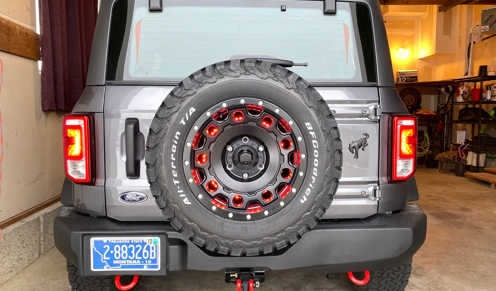 Oracle LED Illuminated Spare Tire Wheel Ring Third Brake Light 2021-2023 Bronco